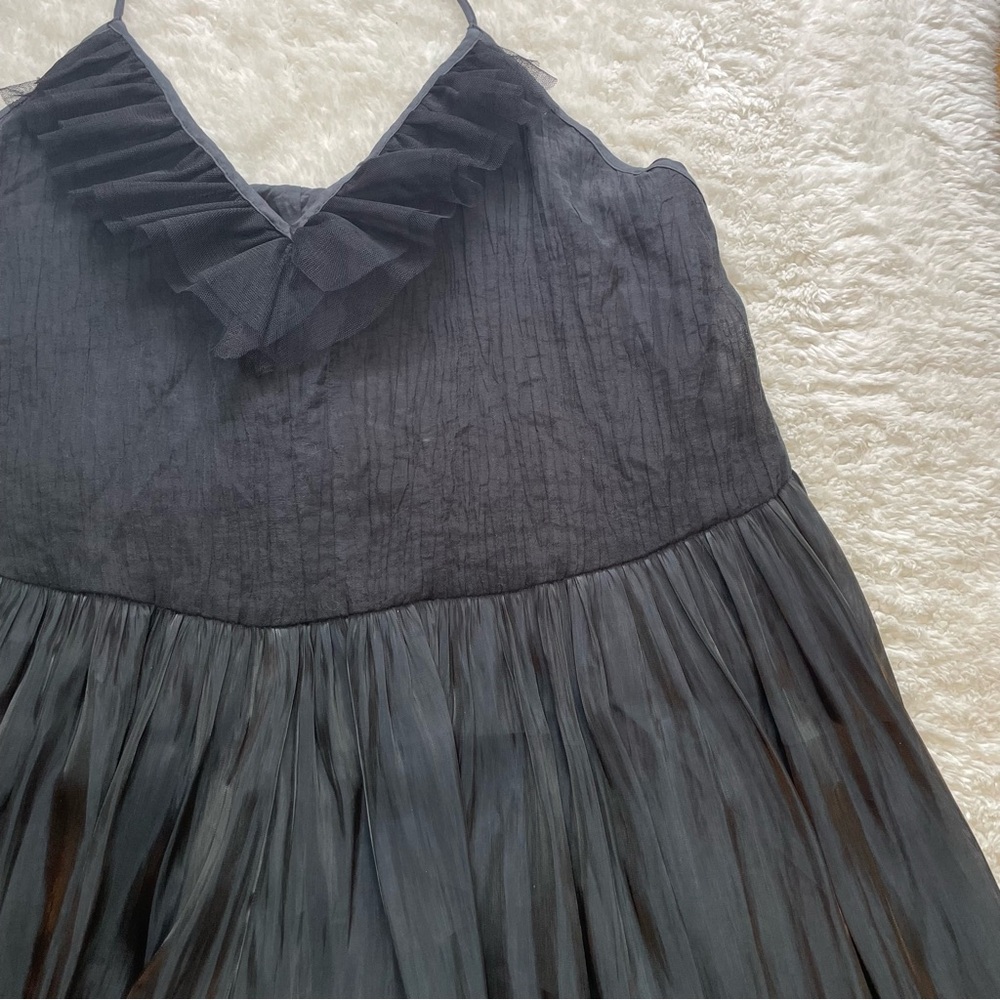Free People Do a Twirl tiered ruffle halter backless mini skirt romper - Picture 5 of 14